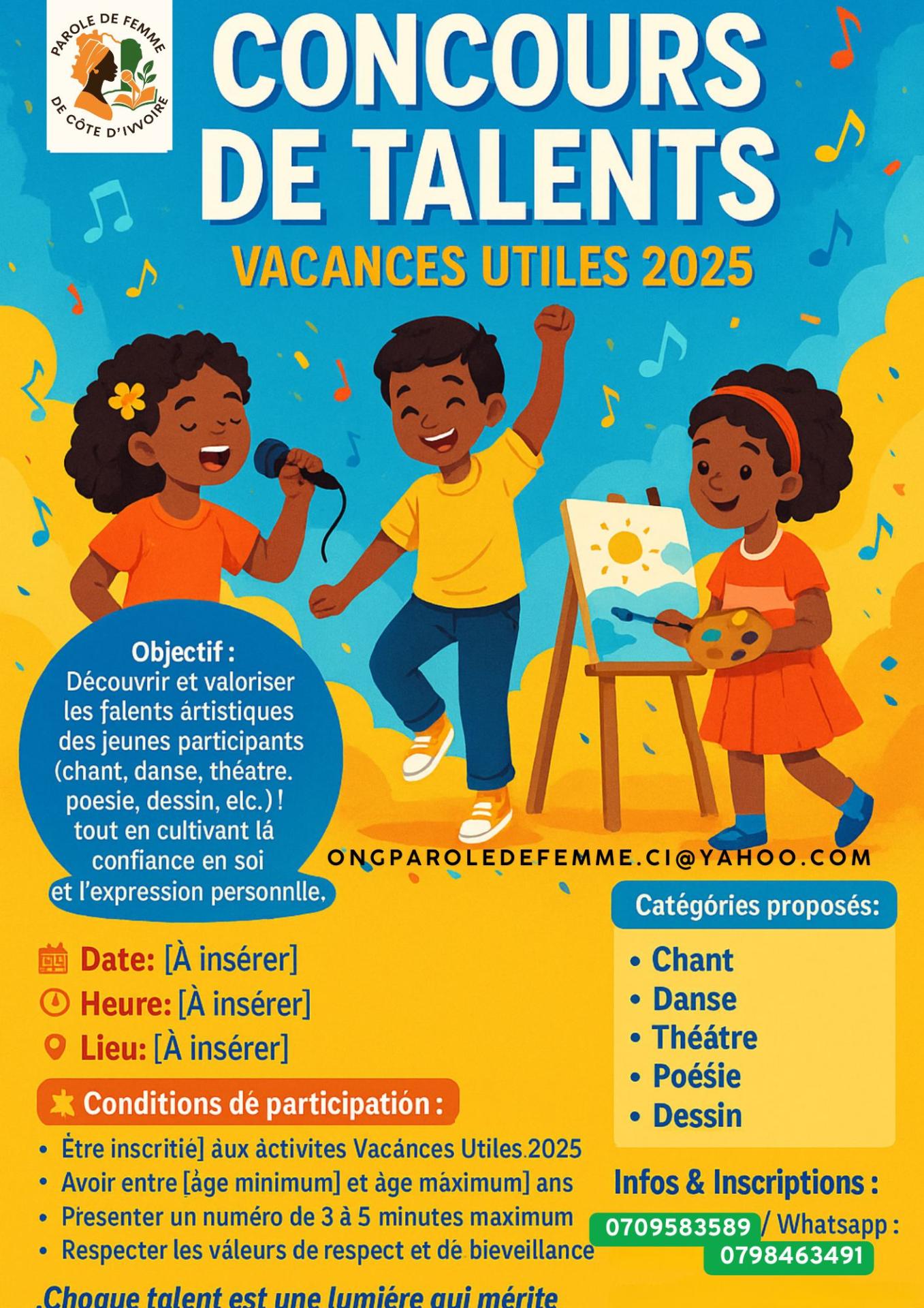 Flyer concours talent pfcj