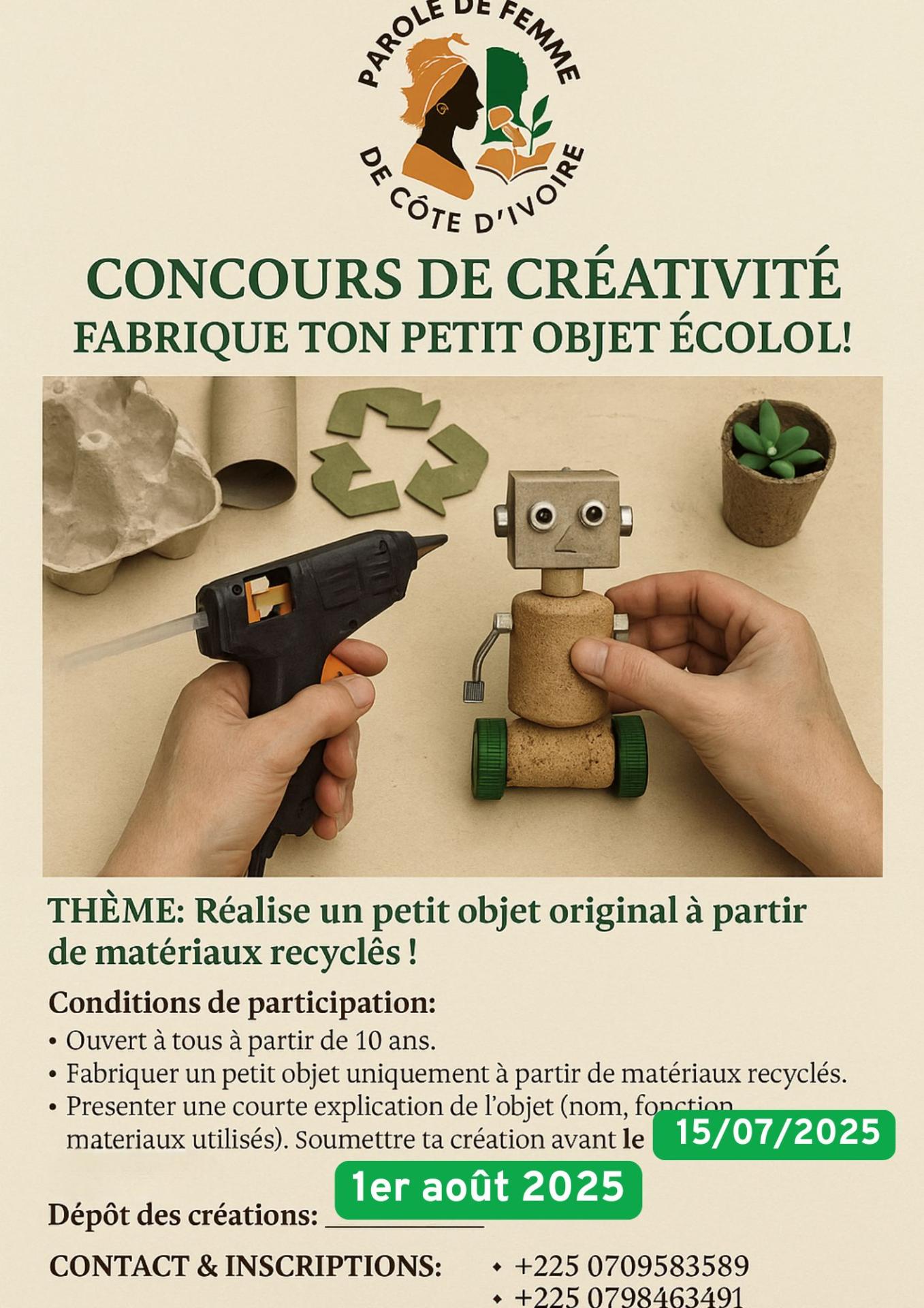 Flyer de concours de creativite