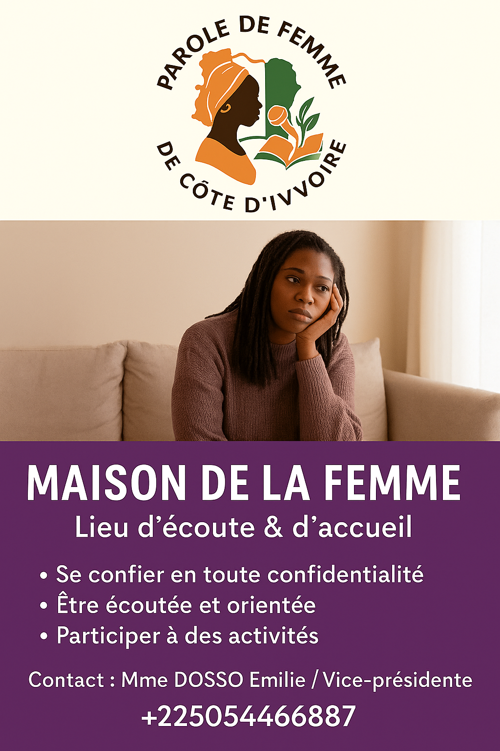 Flyer ecoute speciale maison de la femme