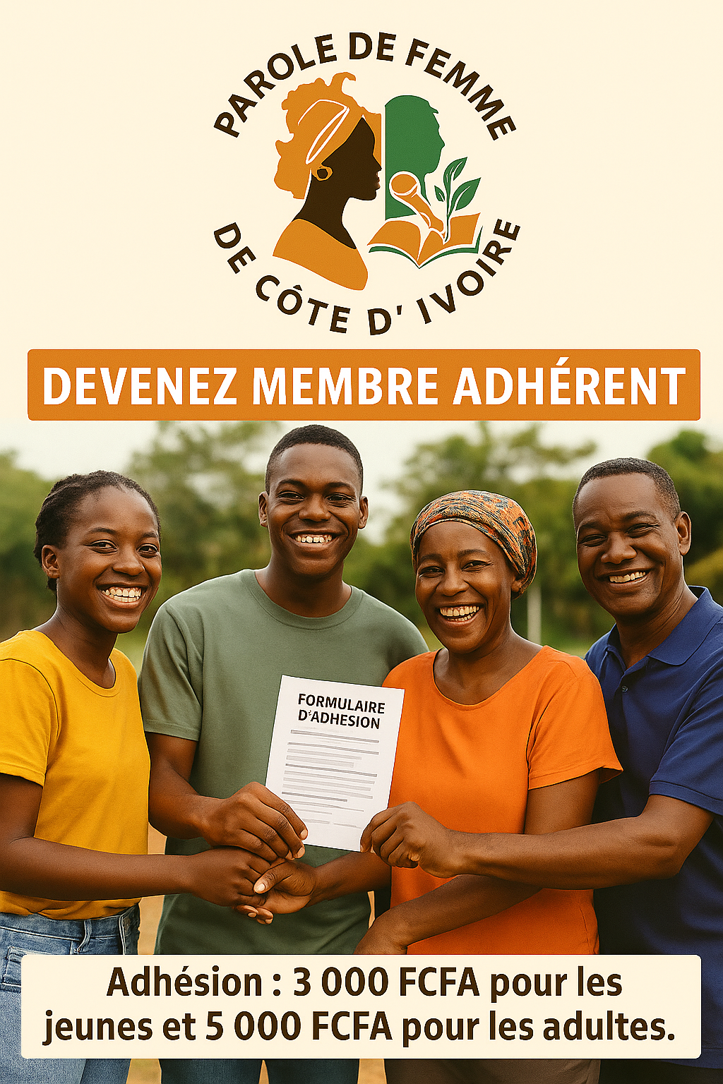 Flyer pour devenir membre